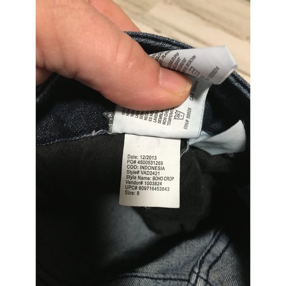 Nine West Vintage America Collection Vintage BoHo capri jeans size 8/29 - Picture 8 of 8